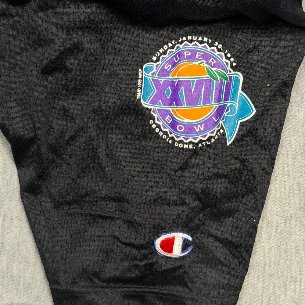 Vintage Champion Super Bowl XXVIII 28 Jersey 1994 Atlanta Black Mesh Mens 48 XL - Picture 7 of 8
